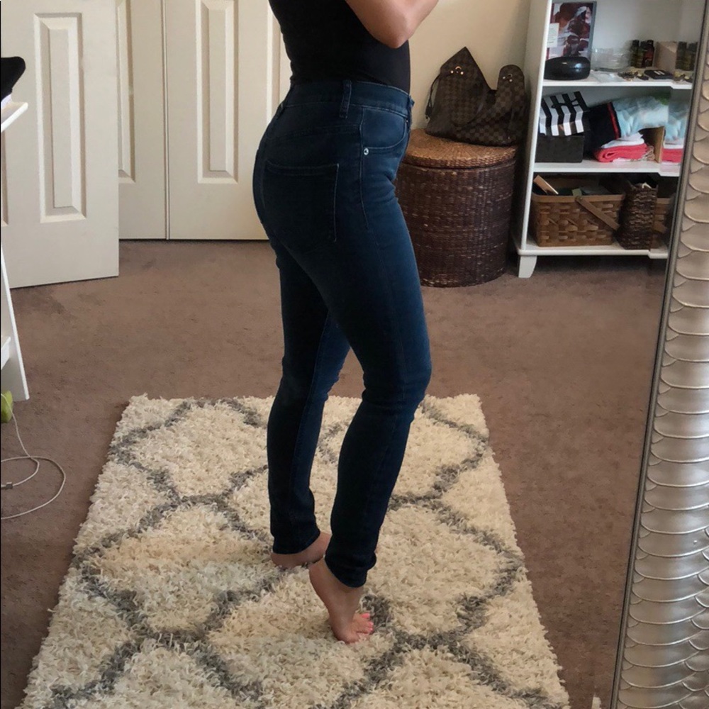 Express dark high waist jeans